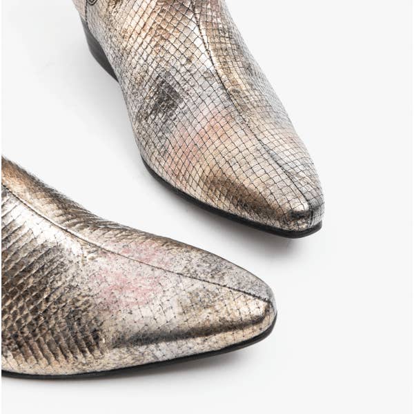 Club Cubano - Wholesale Chelsea Boots - Men's - HUGO Mens Leather Cuban Heel Boots Gold Snake5