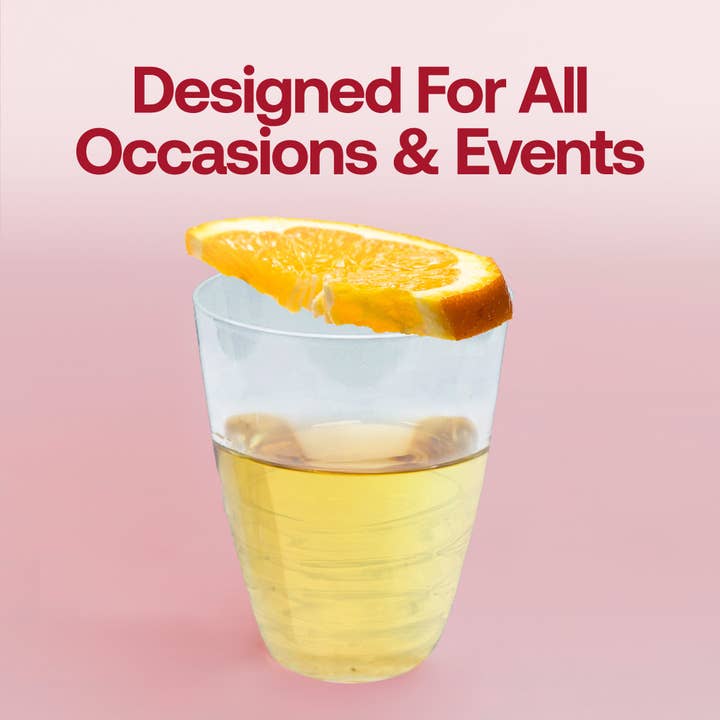 Smarty had a Party - Wholesale Disposable cup - 17 oz Clear Swirl Plastic Tumblers - 48 pcs4