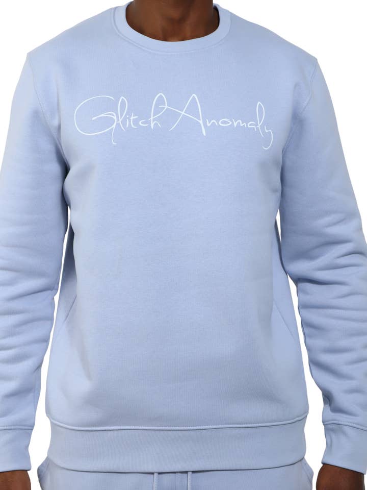 Dreamy Blue Signature Sweatshirt for wholesale by Glitch Anomaly