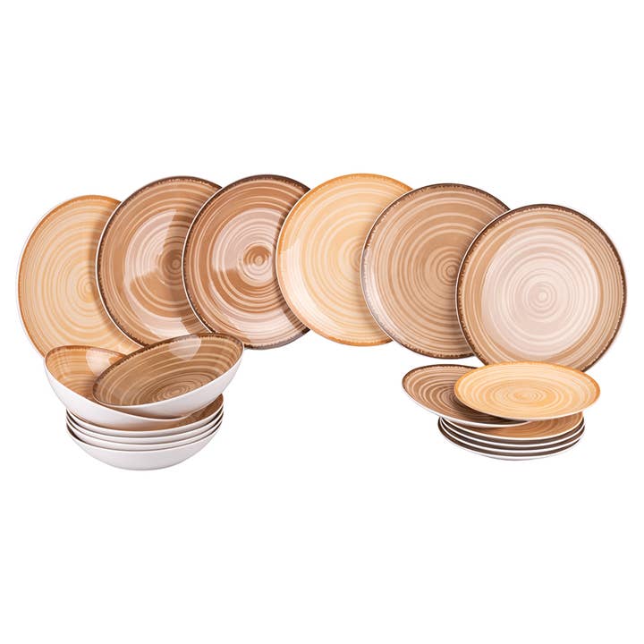 VdE Tivoli 1996 - Wholesale Dinnerware Set - BAITA CHOCOLATE TABLE SET 18 PCS PORCELAIN