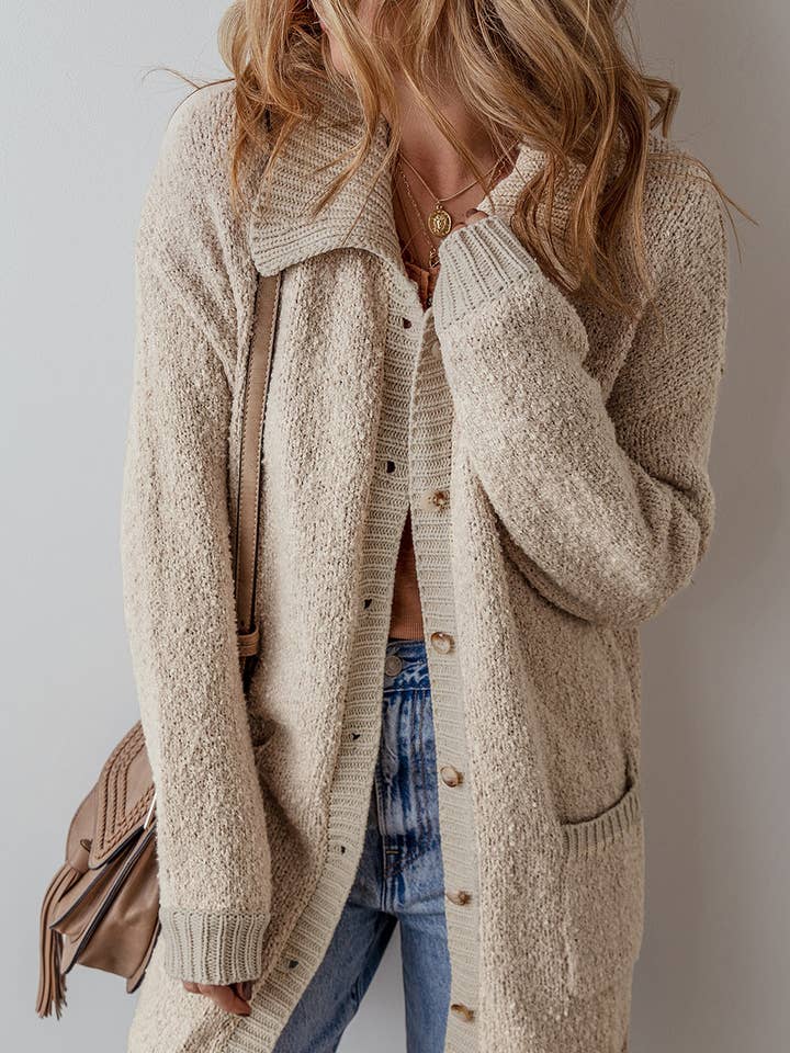 Ada Button Up Pocket Cardigan for wholesale by Ray's Organic's