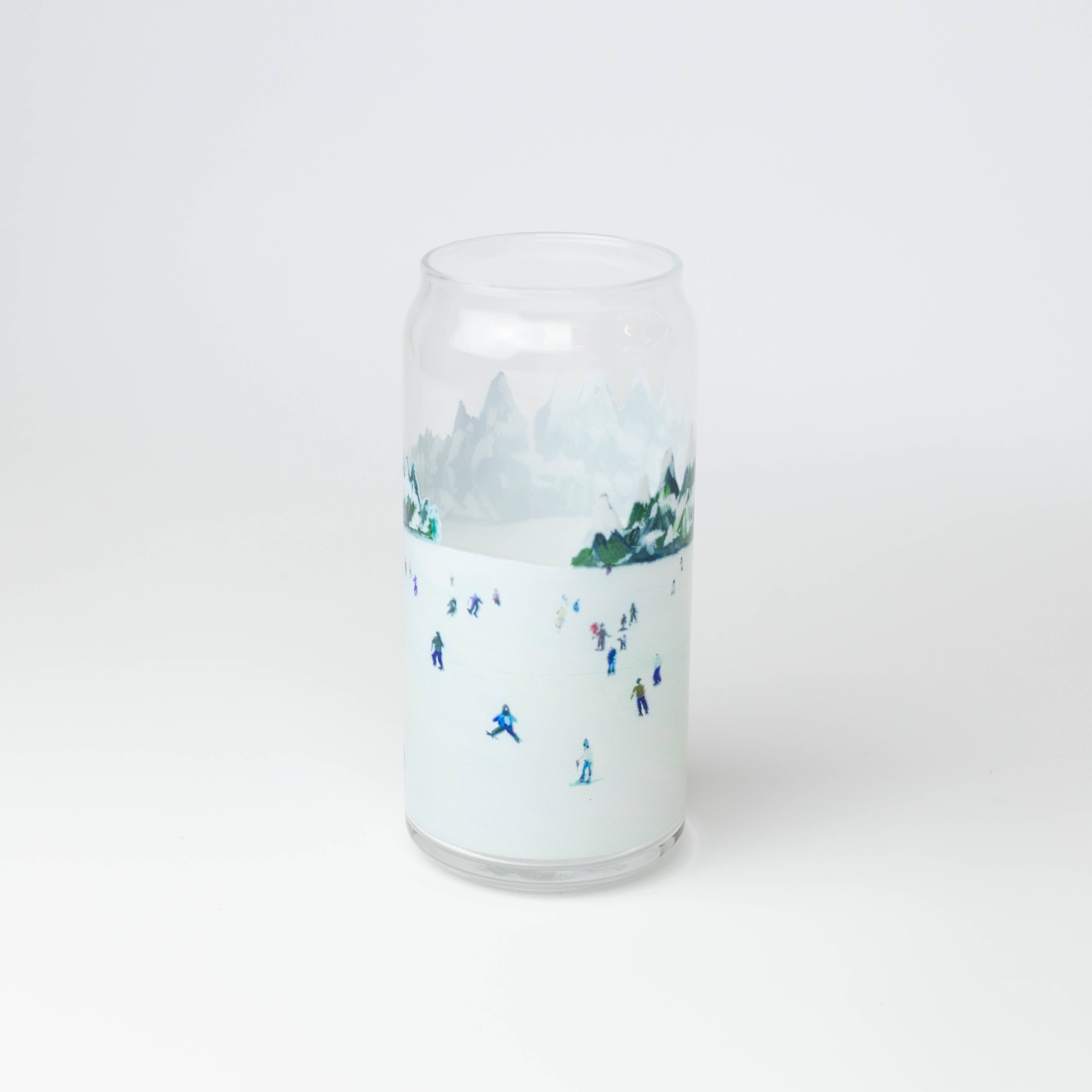 Kim Hovell Art - Wholesale Drinking Glass/Cup - Tall Boy Can Glass - Slope Side