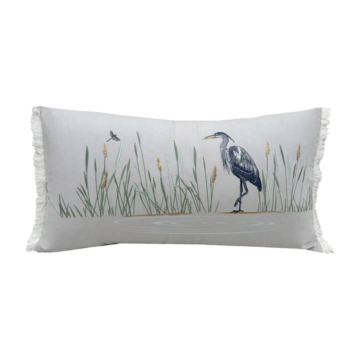 Great Blue Heron Indoor Lumbar Throw Pillow for wholesale by Rightside Design