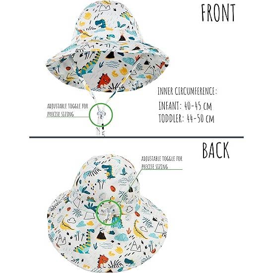 Funky Junque – Chapéu de pescador – Criança por atacado – Chapéu Bucket Estampado para Bebês/Criança - Dinossauros e Vulcões6