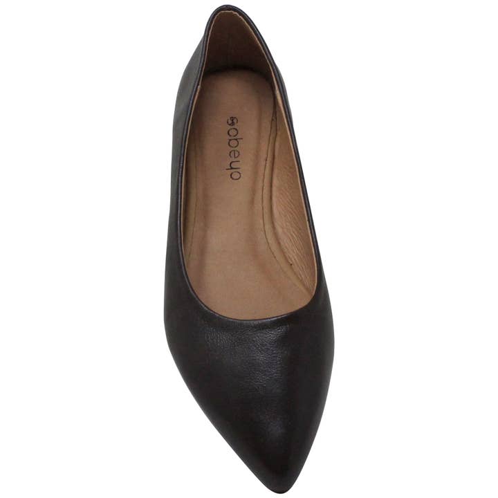 SOBEYO - Wholesale Flats - Women's - Pointed Toe Genuine Leather Ballet Flats Memory Foam Cushion13