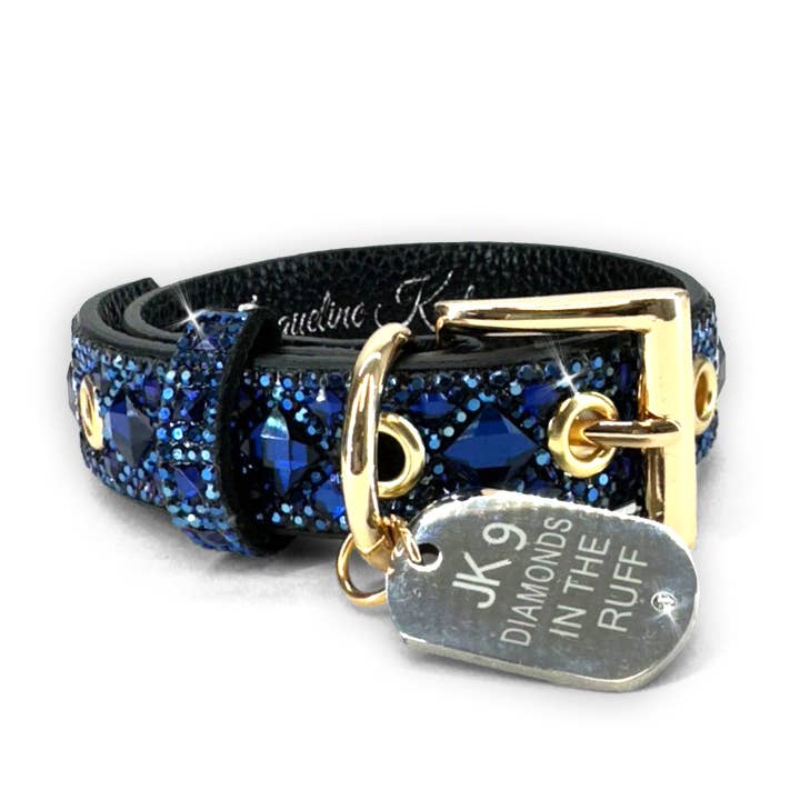 BLUE DOG COLLAR SMALL for wholesale by Jacqueline Kent