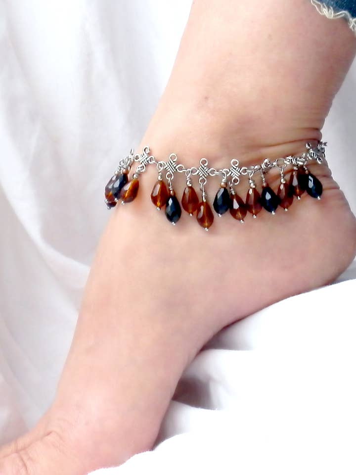 Belly Dance Anklet Belly Dance Jewelry Brown Black for wholesale by AnkletAllure