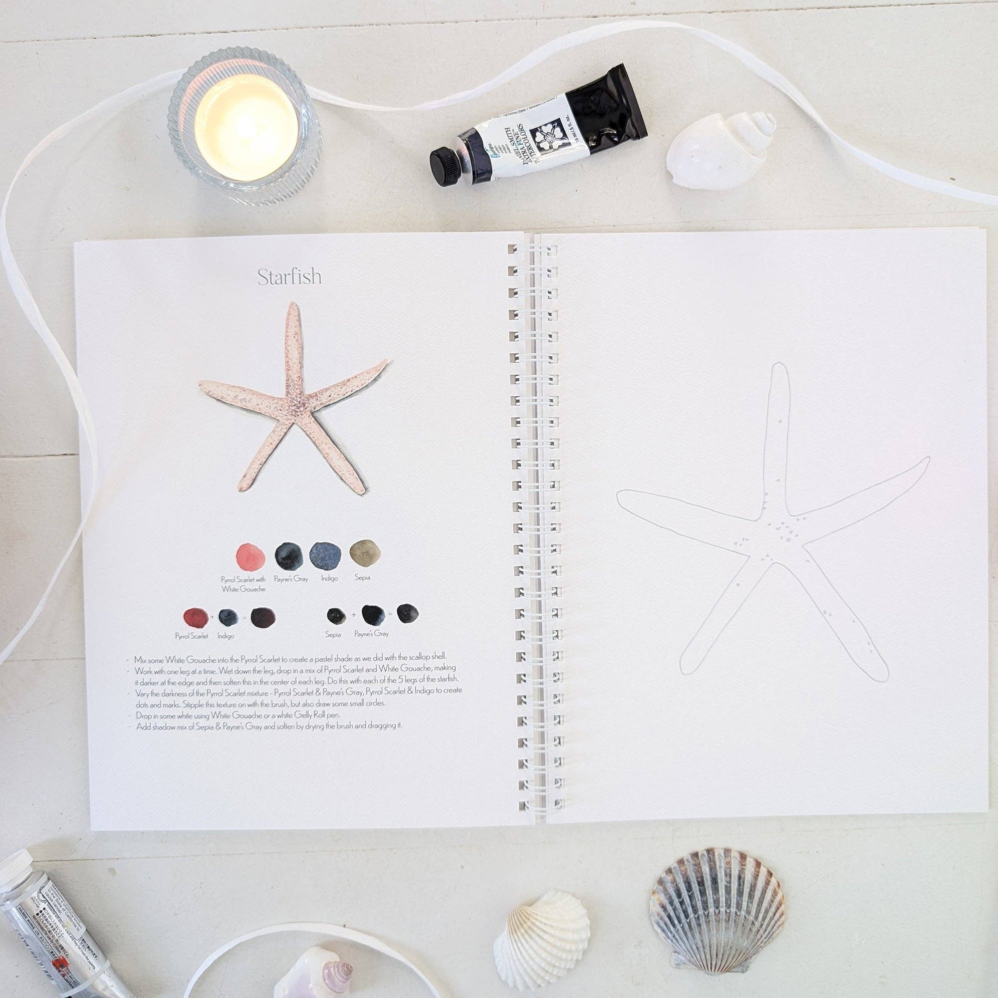 Finding Silver Pennies - Wholesale Crafts, Hobbies & DIY Book - Coastal Watercolor Workbook | Outlines + Video Tutorials13