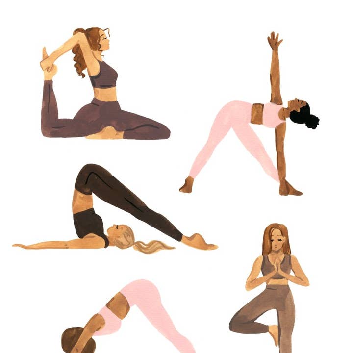 Yoga flickor konsttryck för wholesale av Sabina Fenn