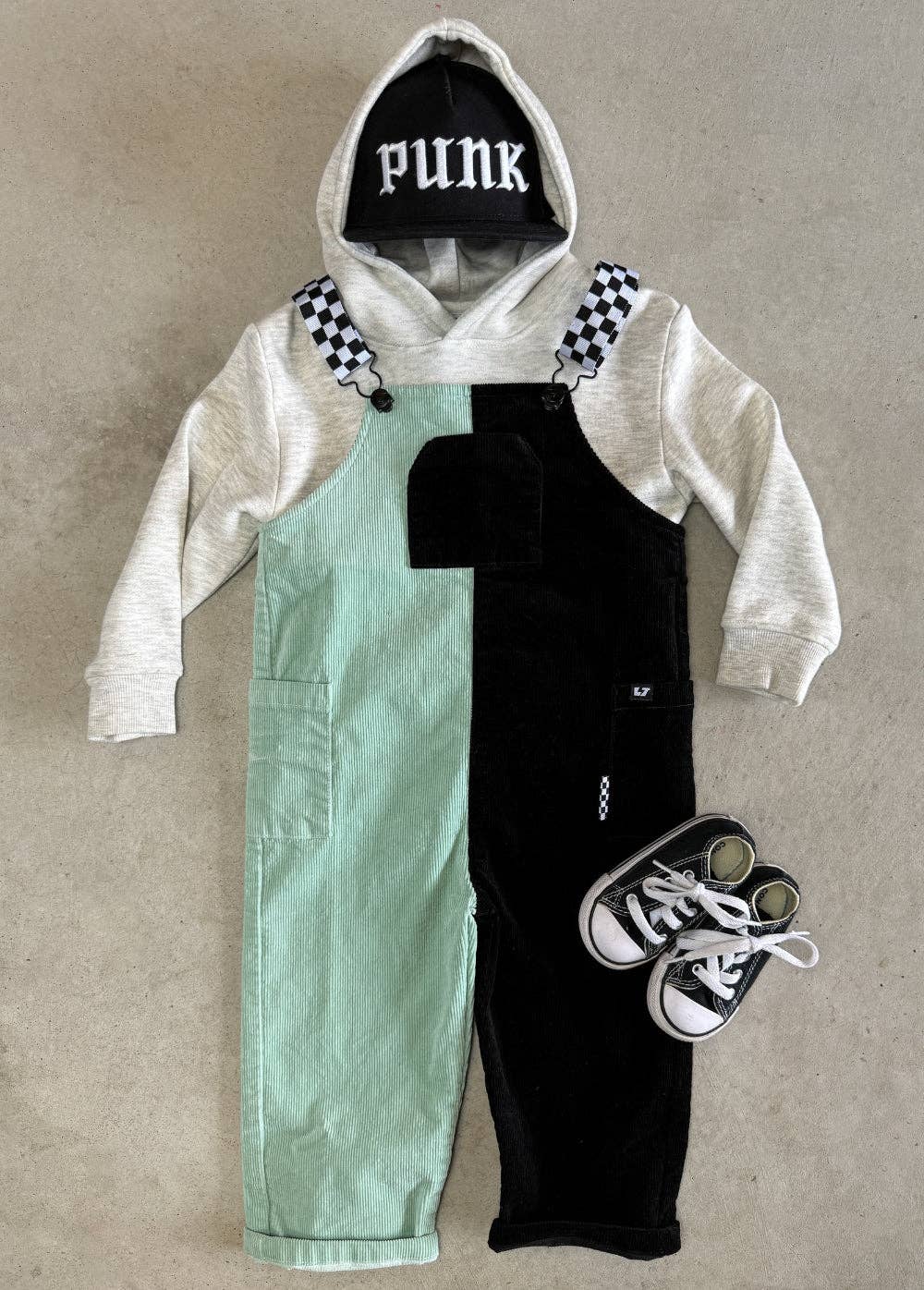 Little Trouble - Wholesale Overalls - Kids - Colorblock Mint Overalls4