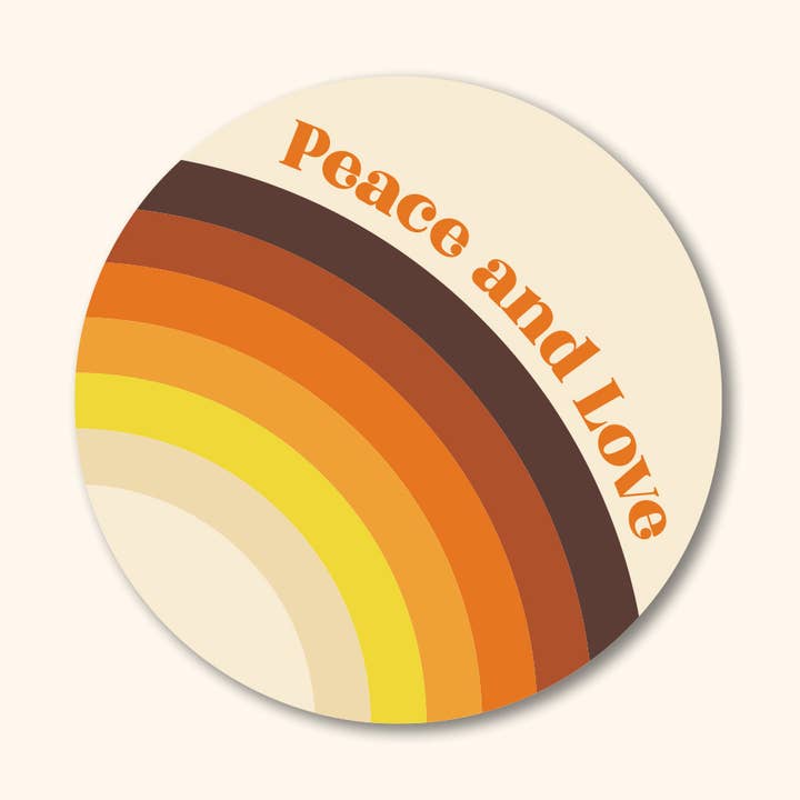 Peace and Love Bumper Sticker for wholesale by GiGi Thomas Designs