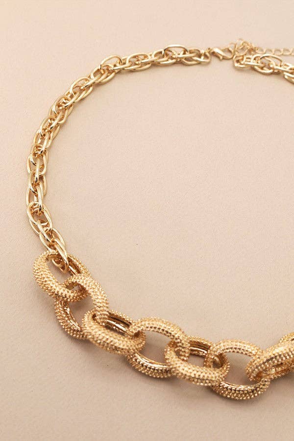 GOLD CAVIAR LINK CHAIN NECKLACE | 31N17126 for wholesale on Faire1