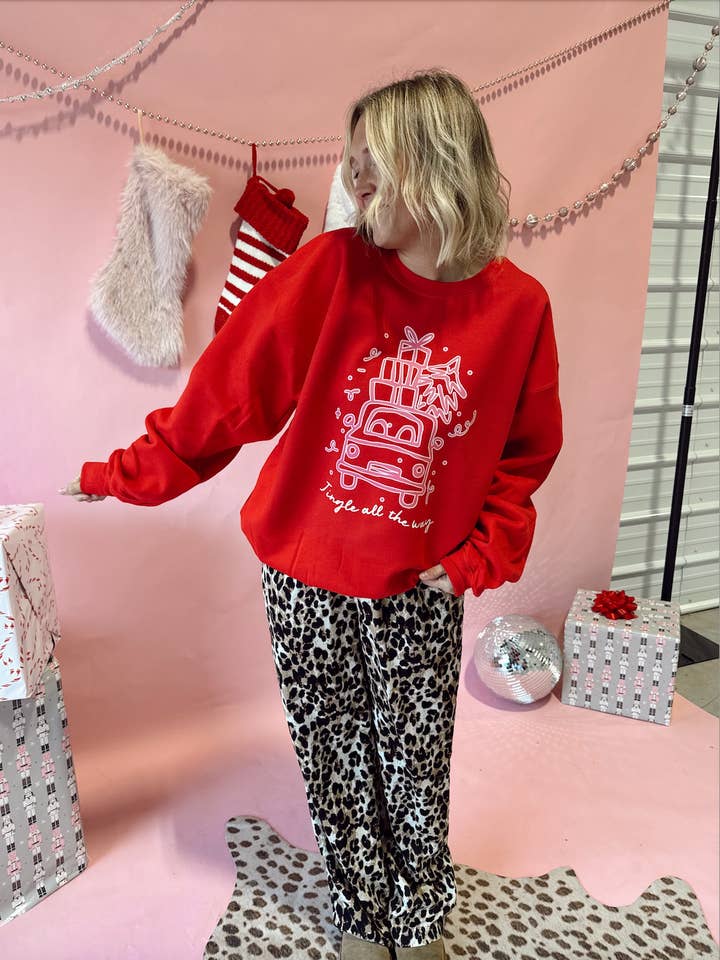 Jingle All The Way Crewneck for wholesale by Jules Co