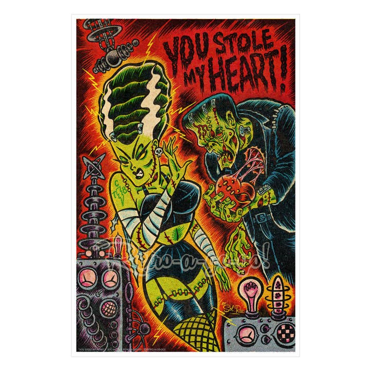 Sol Rac "You Stole My Heart" Print for wholesale by Retro-a-go-go!