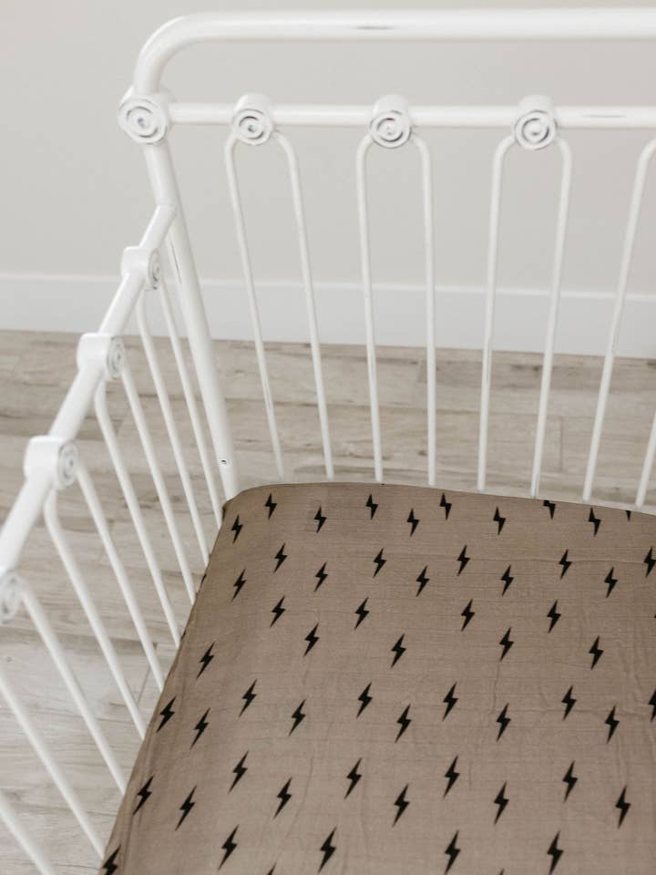 Drap-housse en mousseline pour berceau | Éclair pour la vente par Forever French Baby