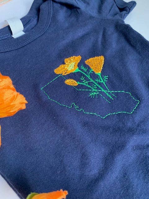 Animal Instincts - Venta al por mayor Body sin pies - Bebés - Mono para bebé California Poppy de algodón, color azul marino1