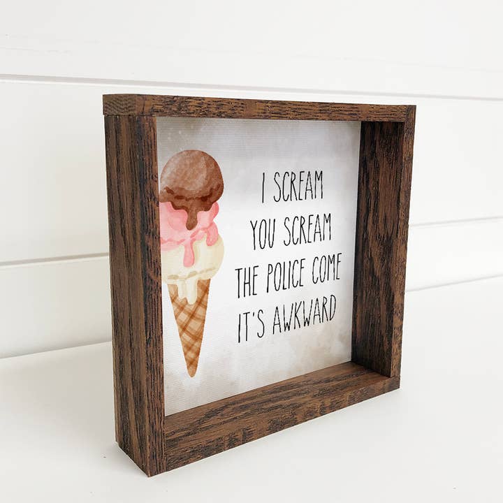 Hangout Home – Großhandel Schilder – Sommer-Schild, „I Scream You Scream for Icecream“, Fun Summer1