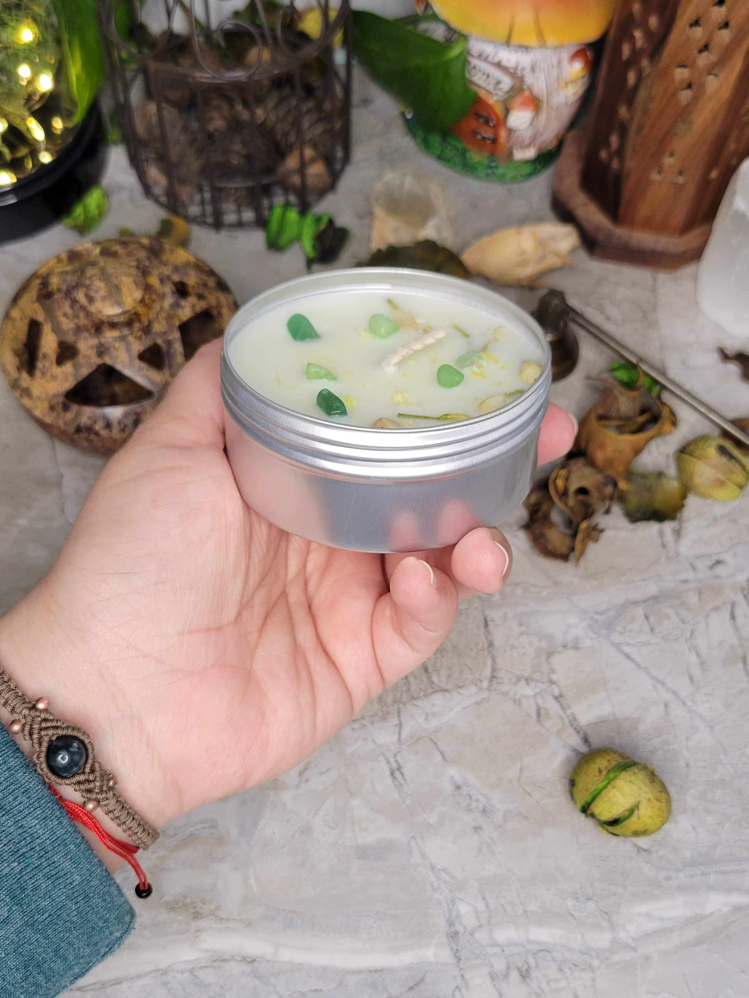 My Magic Place Shop - Vente Bougies de voyage - Bougies en cristal, fleurs d'aromathérapie en cristaux,5