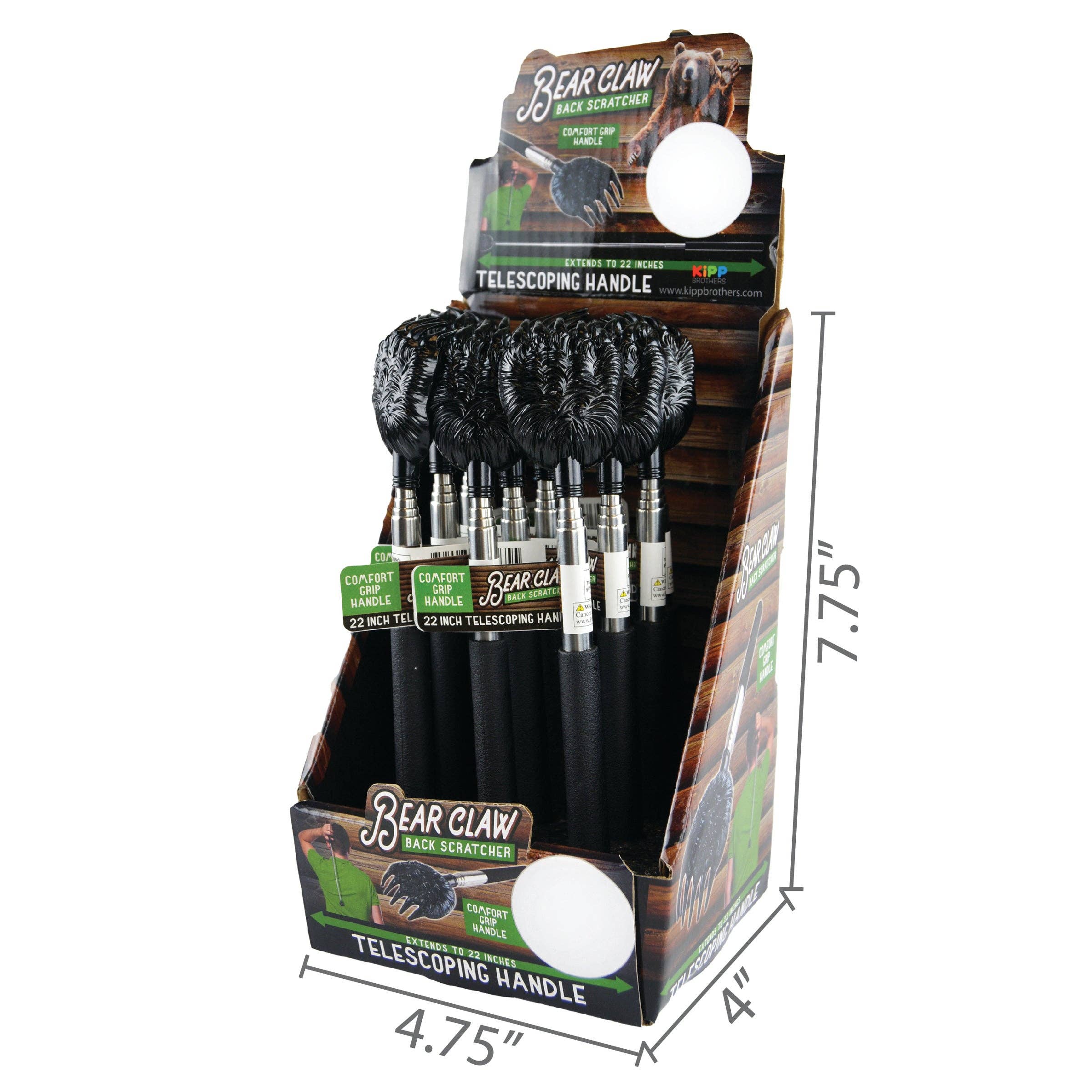 Novelty Brands - Wholesale Retailer Display - Home & Living - Bear Claw Telescoping Handle Back Scratcher - 12/Display1
