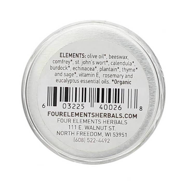 Four Elements Organic Herbals – wholesale Healing salve/balm/cream – Herbal First Aid Salve - .5 oz