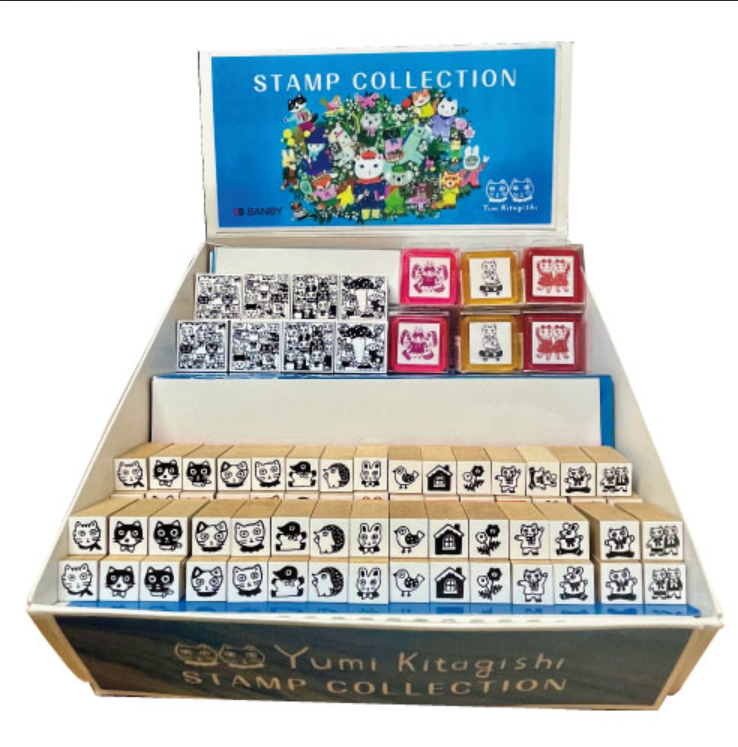 「FUNJI」In Japan – wholesale Gummistämpel/dekorativ stämpel – Yumi Kitagishi Stämpelset – Japanskt Konstnärssamarbete1