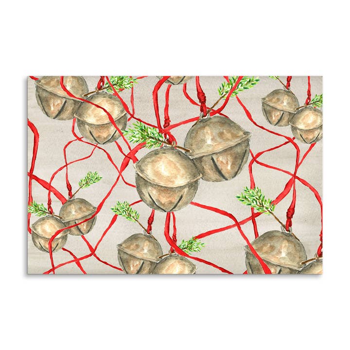 French Graffiti - Wholesale Disposable Placemat - Christmas Bells Paper Placemats