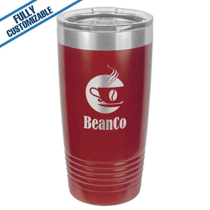 GiftWorksPlus - Wholesale Insulated Mug/Tumbler - 20oz. Engraved Tumbler with Flip Lid - Fully Customizable12