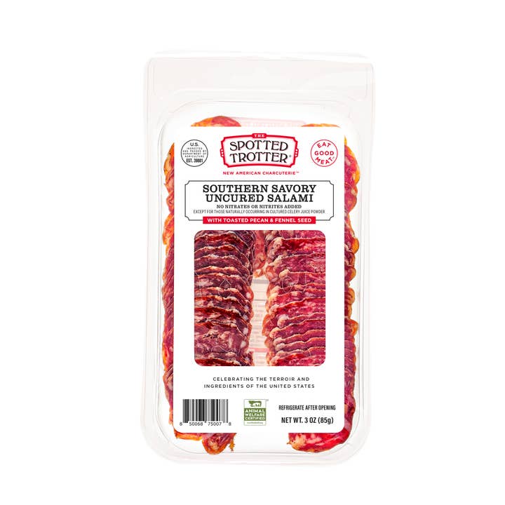 Southern Savory Uncured Salami for wholesale by The Spotted Trotter