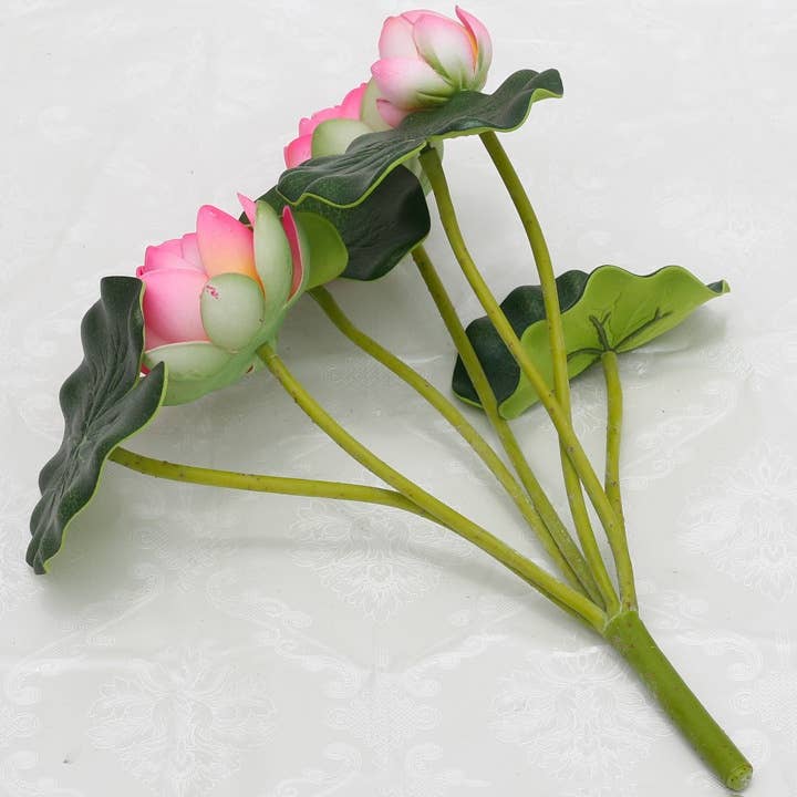 ACNITE(We cover U.S. import duties) - Wholesale Artificial Flowers - 7 heads Artificial lotus Flower home/wedding decor2