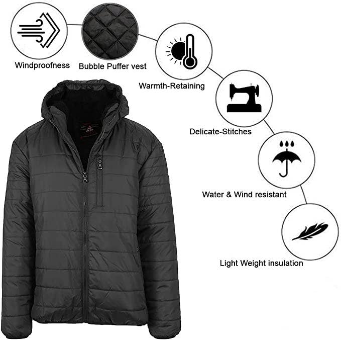 Galaxy By Harvic - Wholesale Puffer Jacket - Men's -  Men's Sherpa-Lined Hooded Puffer Jacket14