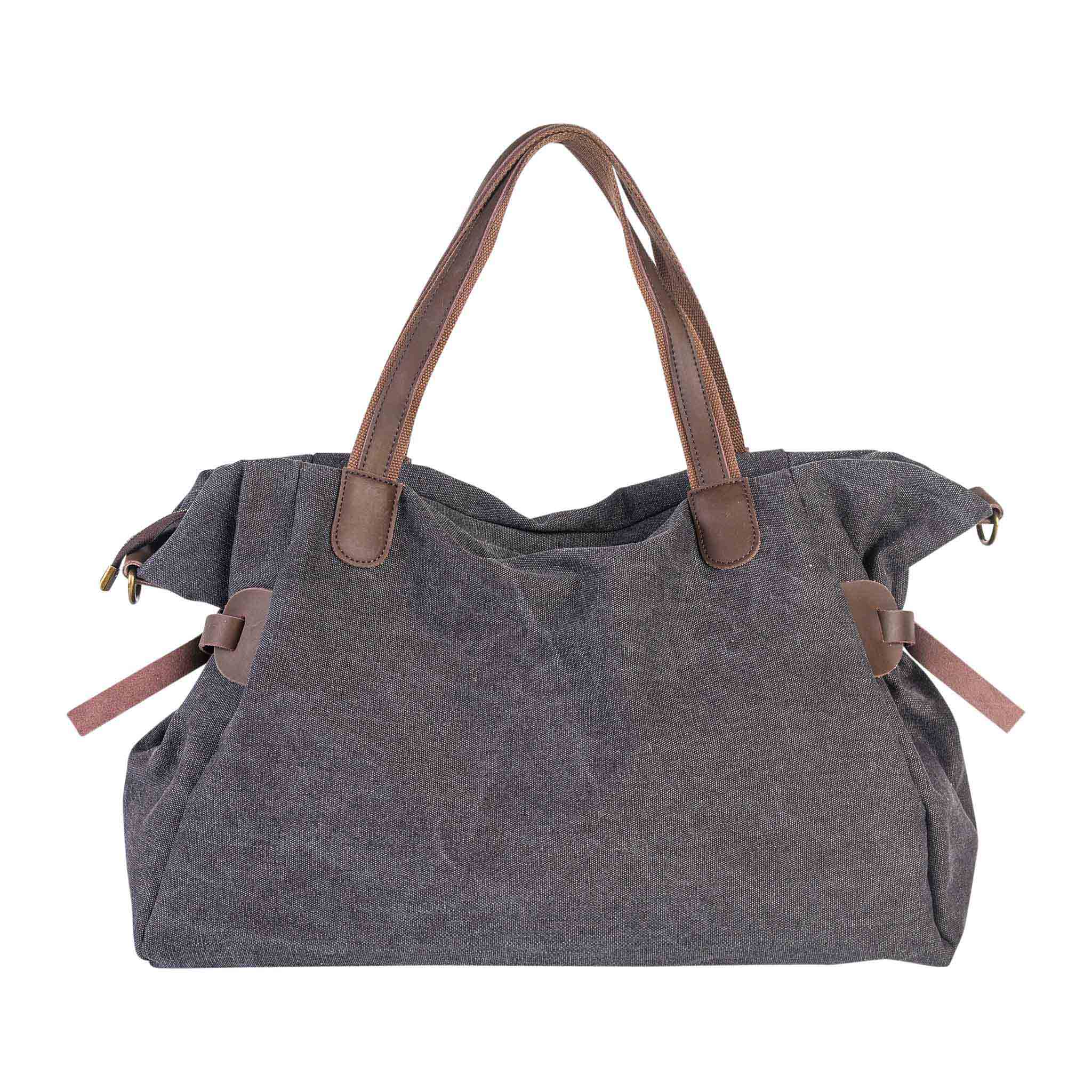 ZEDE PARIS - Wholesale Weekender Bag - Women's - SAINT-LAZARE - Weekend travel sports bag in canvas and leather55