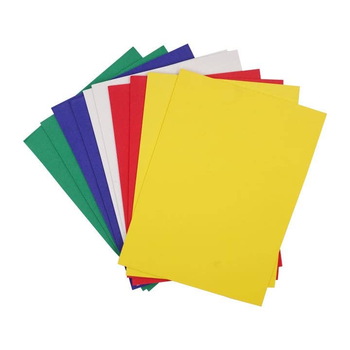 Angels Craft - Wholesale Craft Supplies - Craft Foam Sheets, assorted colors, 5.5x8.5-inch, 10-ct