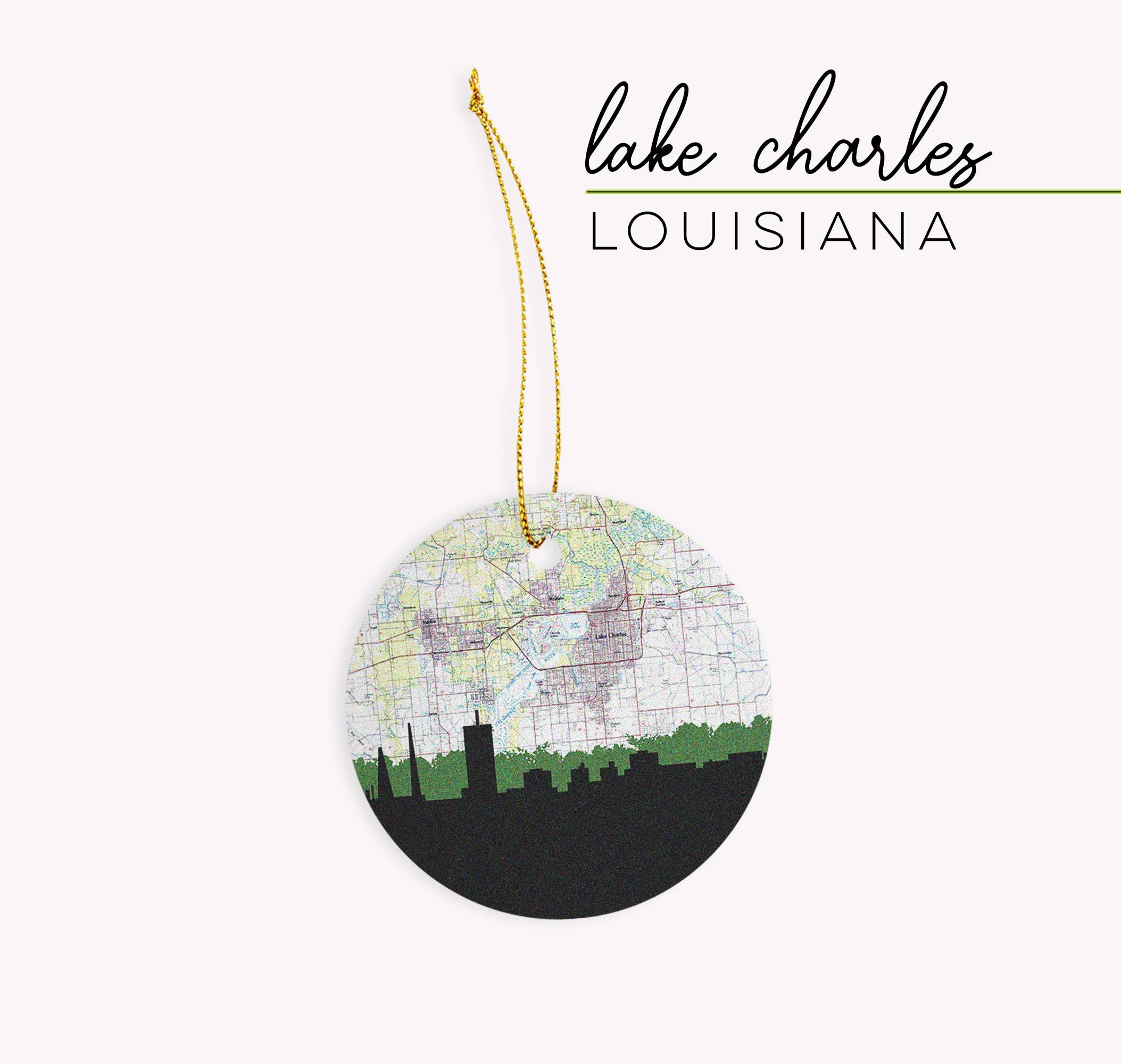 Paperfinch Design - Wholesale Ornament - Louisiana city skyline ornament | choose your city4