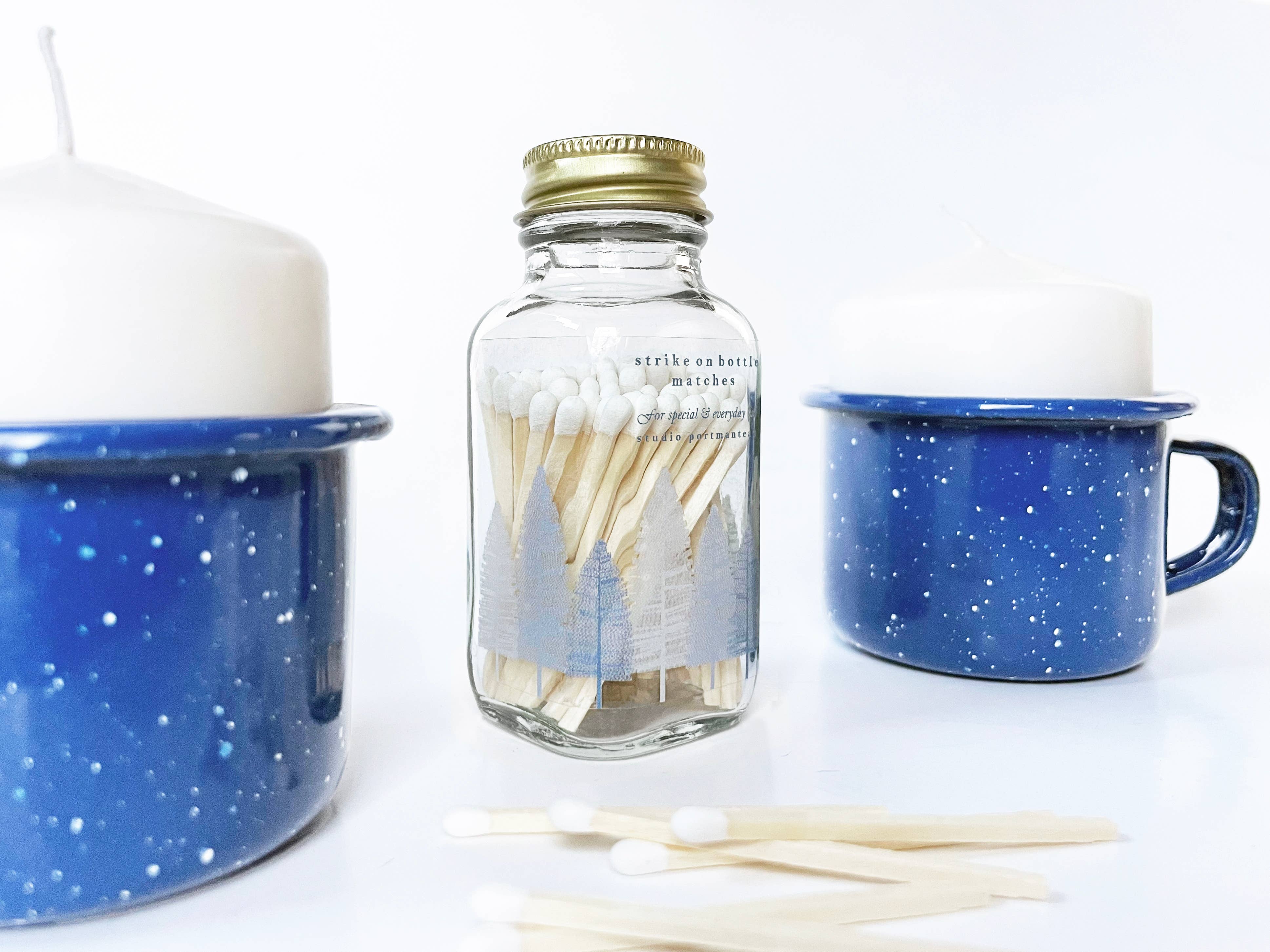 Studio Portmanteau - Wholesale Matches - Variety Pack of Noble Fir Trees 2" White Match Jars5