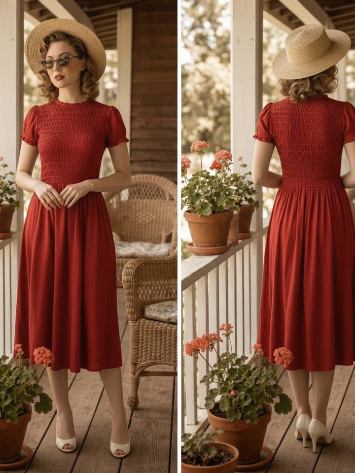 Simmi Cotton Cambric Midi Dress for wholesale by Timeless London