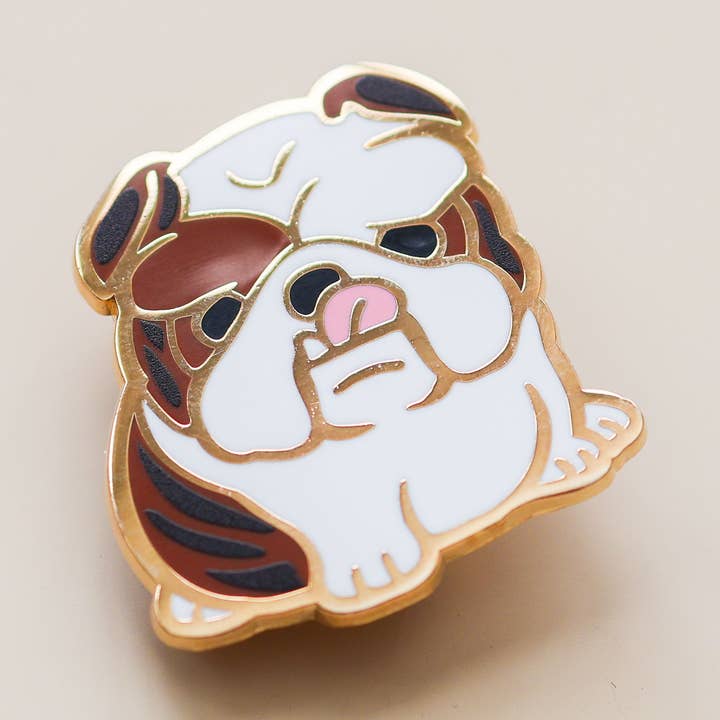 Emaille pin - Engelse Bulldog (Brindle) voor wholesale door Thousand Skies