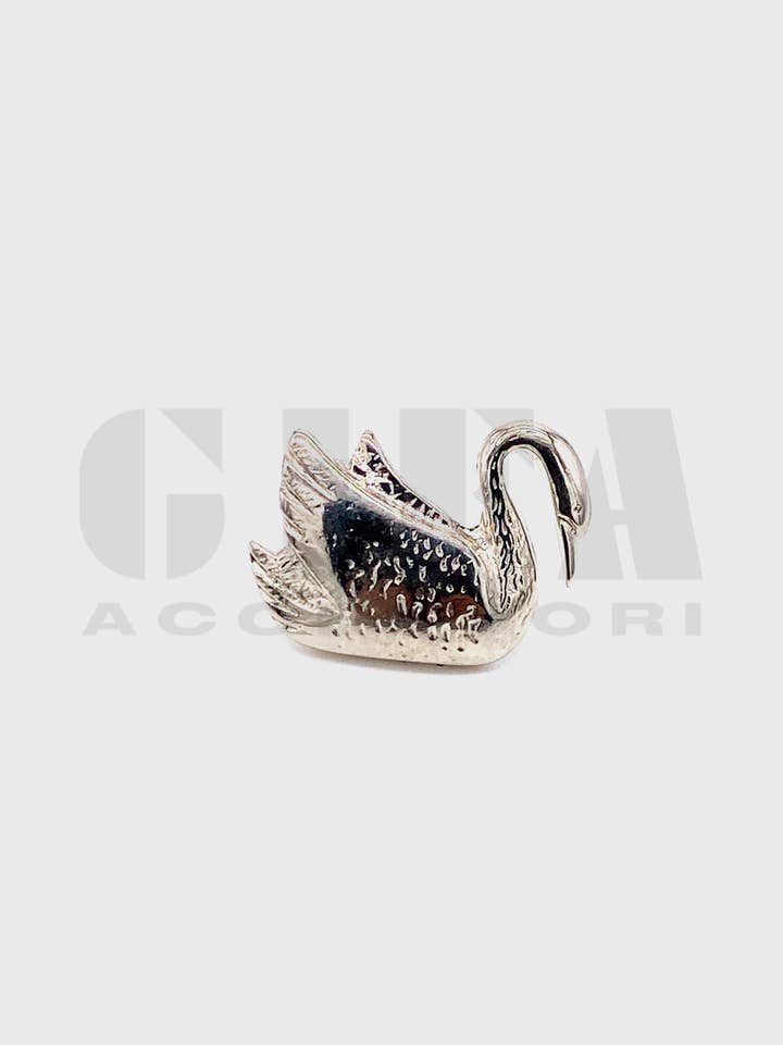 Swan escutcheon with nickel rivet for wholesale by Gifa Accessori