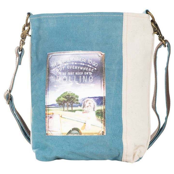Clea Ray Canvas Bags & Clothing - Wholesale Crossbody Bag - Women's - So Just Keep On Rolling Crossbody Bag