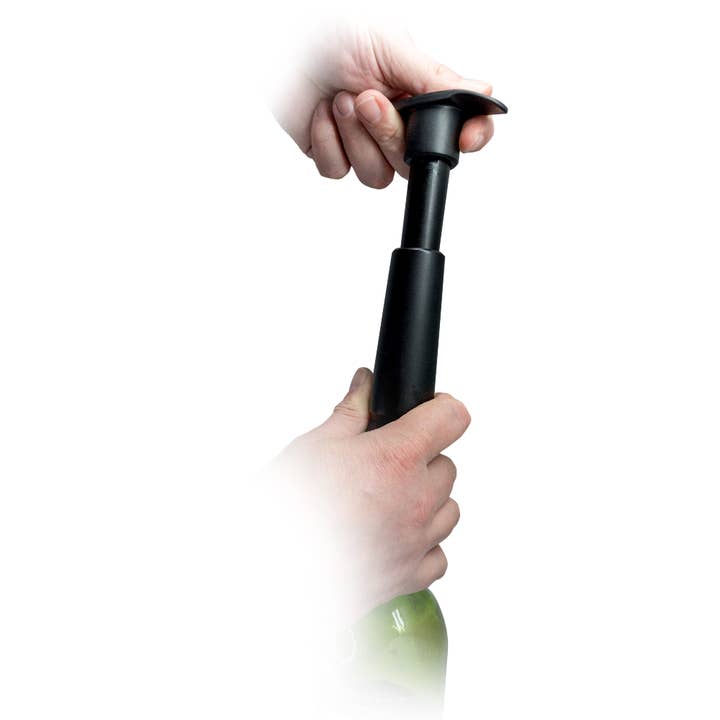 Vin Bouquet (Find It Import & Export Sl) - Wholesale Wine Tool Set - Click! Vacuum pump With 4 caps Black3