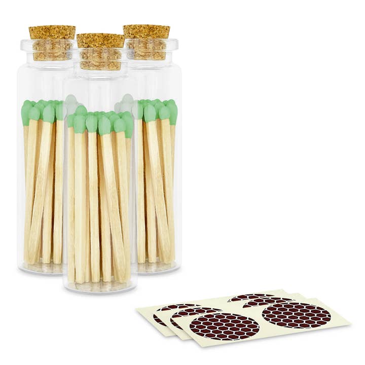 Thankful Greetings - Wholesale Matches - 2" Matches + Small Bottle - Color of Your Choice + Strikers12