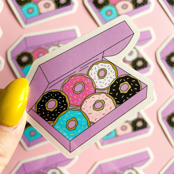 Stark + Stanley - Wholesale Sticker - Donut Sticker, Donut Box Sticker