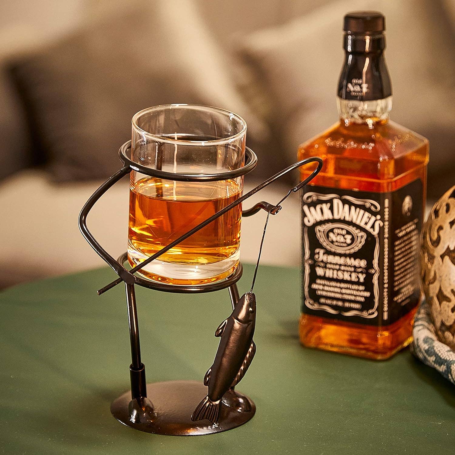 The Wine Savant /  Khen Glassware – Engroshandel Drikkedunke – Metal Fisker Kopholder til Vin-, Whisky- og Vandglas0