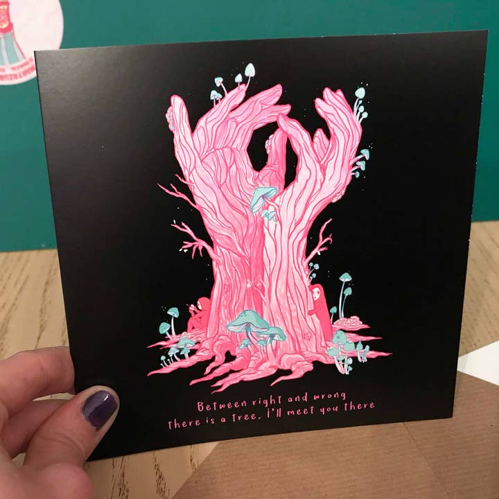 Onze Tree: Rumi Love quote wenskaart voor wholesale door Zubieta Illustration