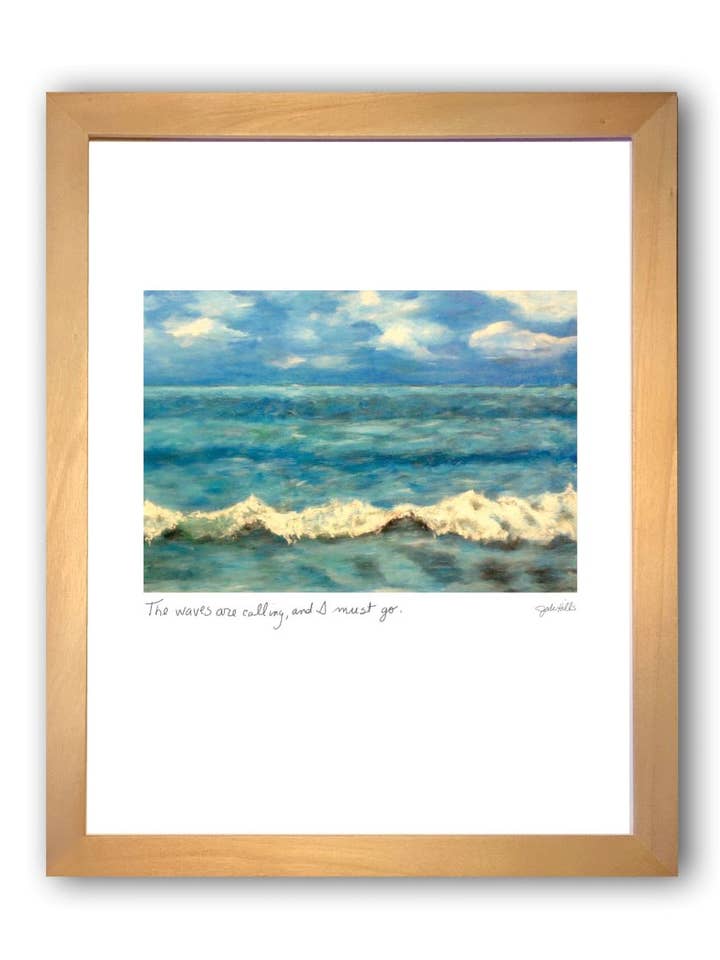 the waves are calling ⎮ Blue Mind Art Print for wholesale by Studio J by Jodi Hills