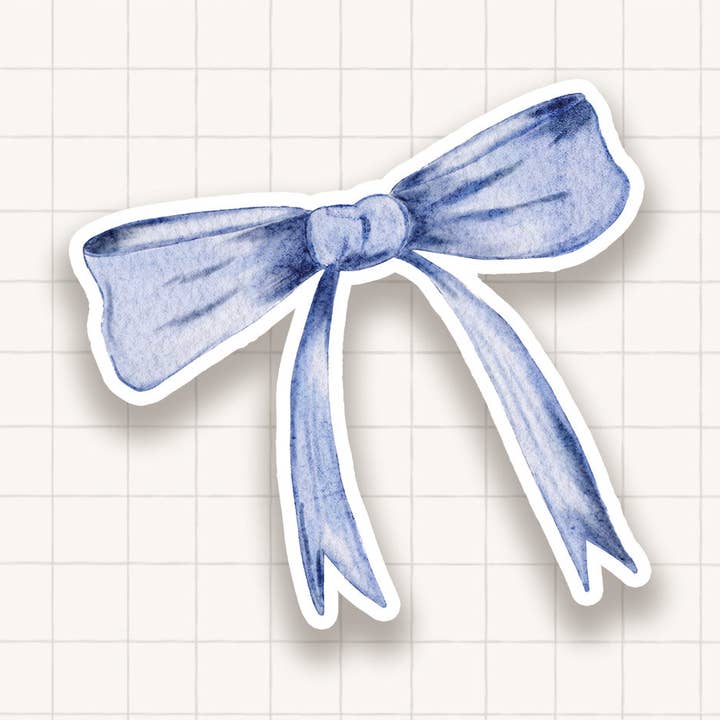 Klistermärke - blå rosett för wholesale av Studioloujashop