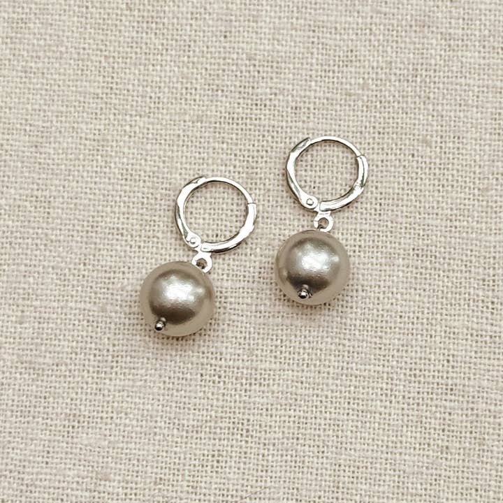 Gracie Rose Designs - Wholesale Hoop Earrings - Czech Glass Round Pearl Hoop Earrings2
