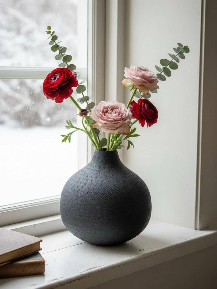 Made Market Co. – Großhandel Vasen – Strukturierte Vase, groß, rund