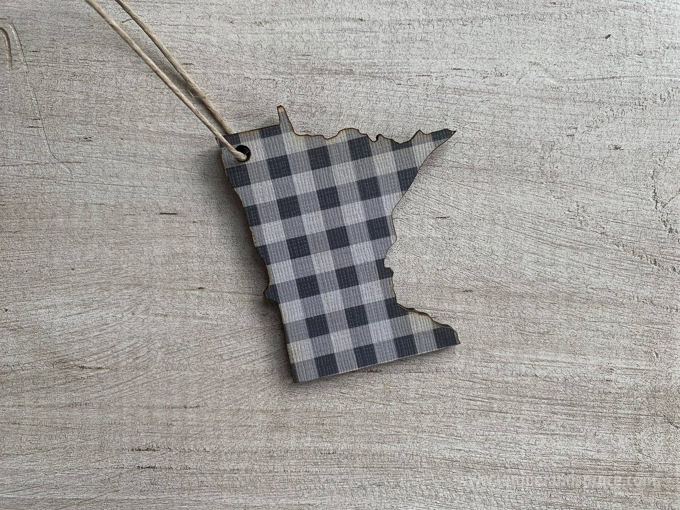Juniper & Spruce - Wholesale Ornament - Minnesota Buffalo Plaid Ornament1