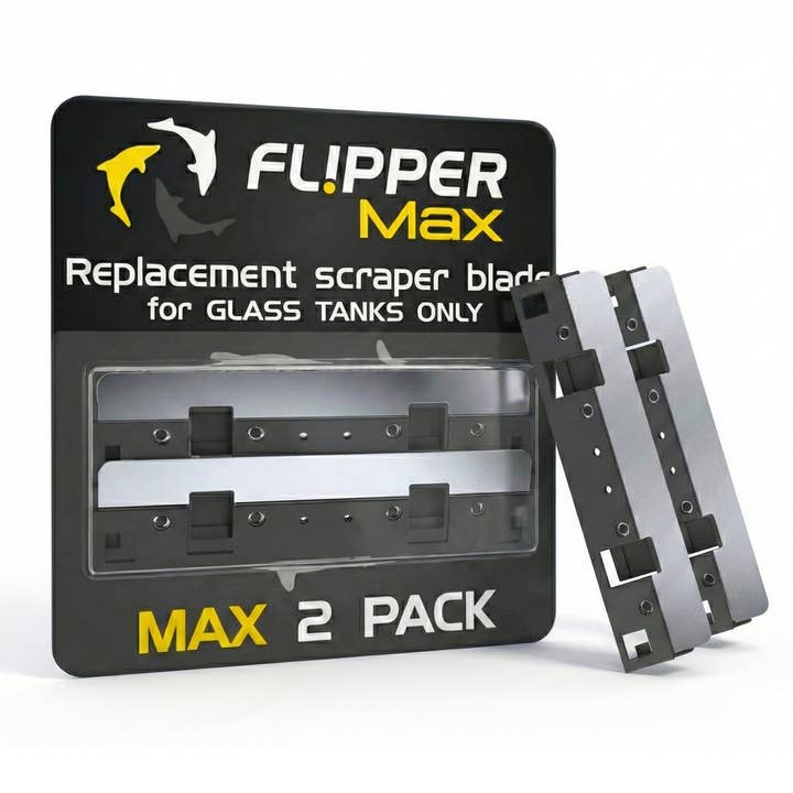 Flipper Aquarium Products - Wholesale Pet Grooming Aid - Dog - Flipper Cleaner Max Stainless Steel Replacement Blades - 2Pk