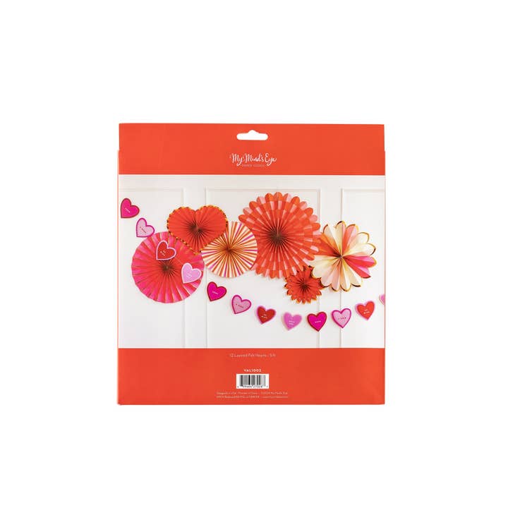 My Mind’s Eye - Wholesale Party Sign/Banner - VAL1002 - Felt Heart Banner Set